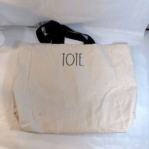 RAE DUNN Large Canvas Embroidered TOTE Bag - great for carrying everything!